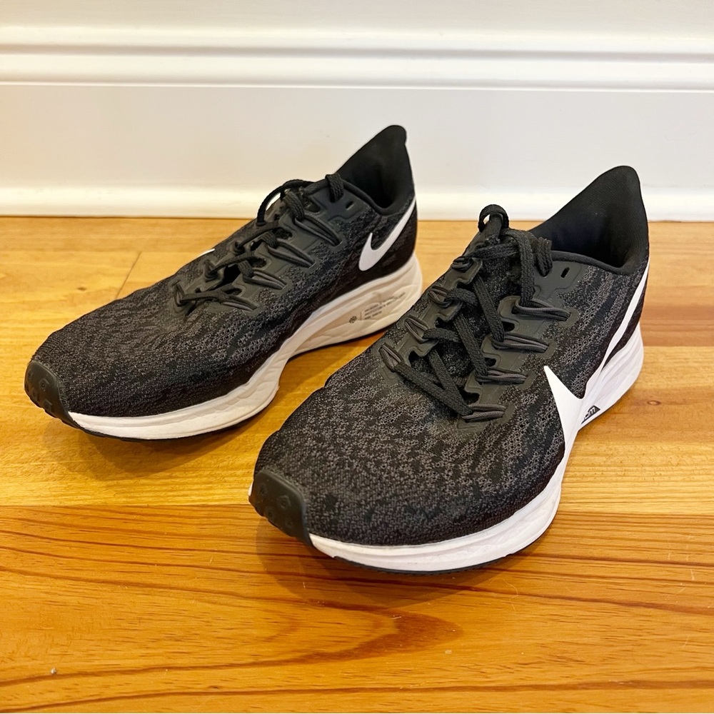 Nike Zoom Pegasus 36 Shoes Womens 7 Wide Black White Running Athletic AQ2209
